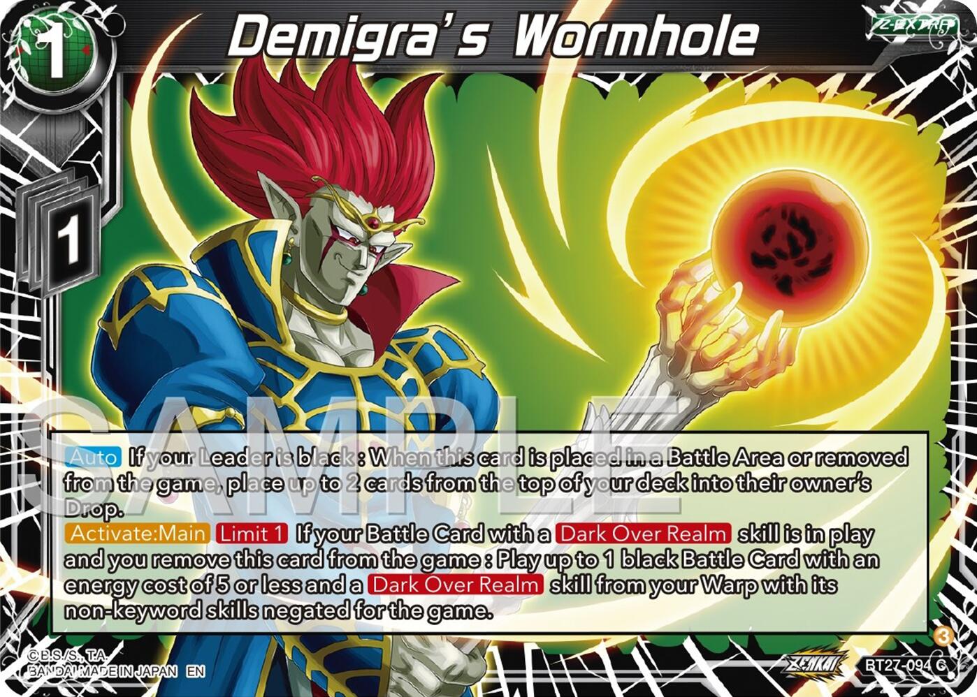 Demigra's Wormhole (BT27-094) [History of Z] | Pegasus Games WI