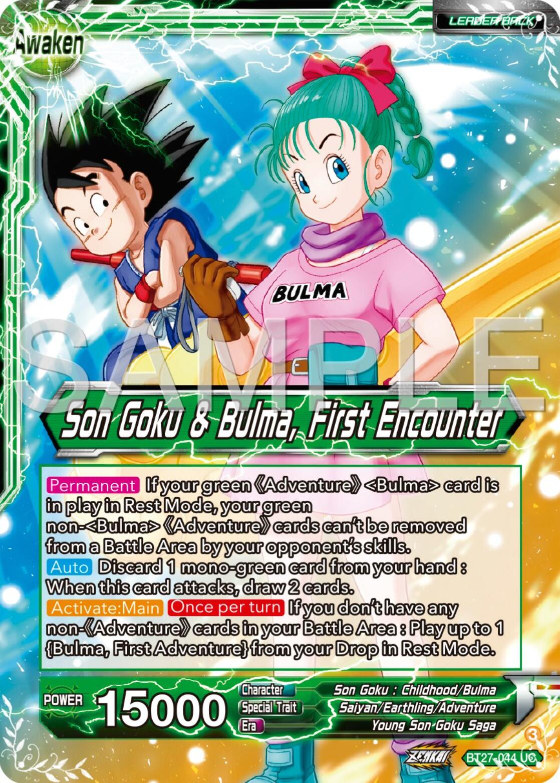 Son Goku // Son Goku & Bulma, First Encounter (BT27-044) [History of Z] | Pegasus Games WI