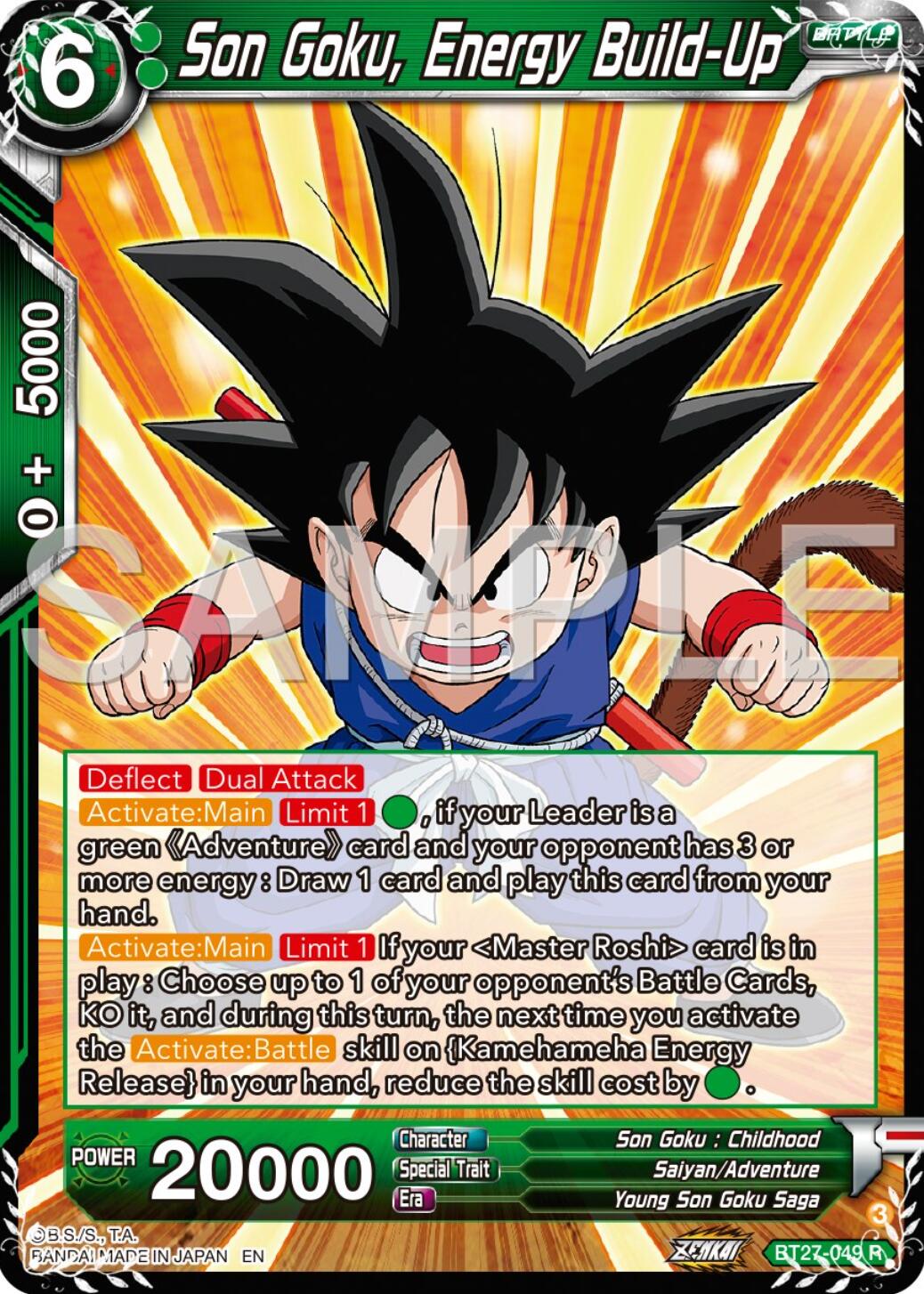 Son goku, Enegry Build-Up (BT27-049) [History of Z] | Pegasus Games WI