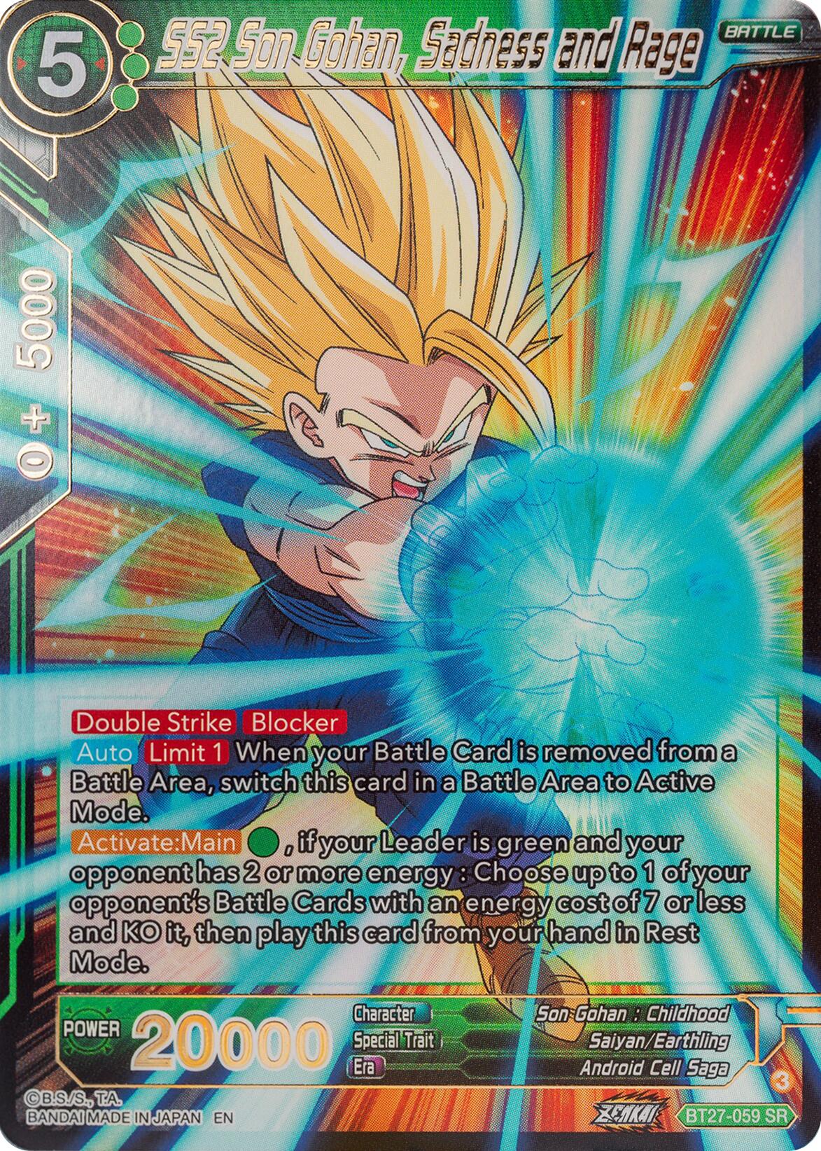 SS2 Son Gohan, Sadness and Rage (BT27-059) [History of Z] | Pegasus Games WI