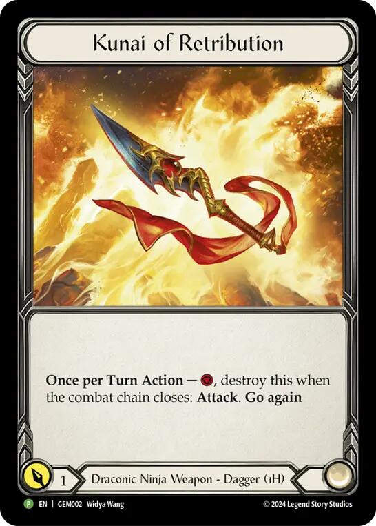 Kunai of Retribution [GEM002] (GEM Pack 1)  Cold Foil | Pegasus Games WI