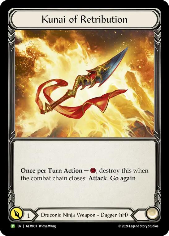 Kunai of Retribution [GEM003] (GEM Pack 1)  Cold Foil | Pegasus Games WI