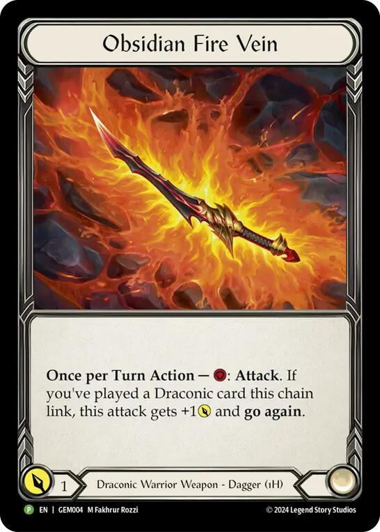 Obsidian Fire Vein [GEM004] (GEM Pack 1)  Cold Foil | Pegasus Games WI