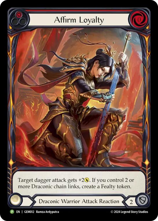Affirm Loyalty [GEM012] (GEM Pack 1)  Rainbow Foil | Pegasus Games WI