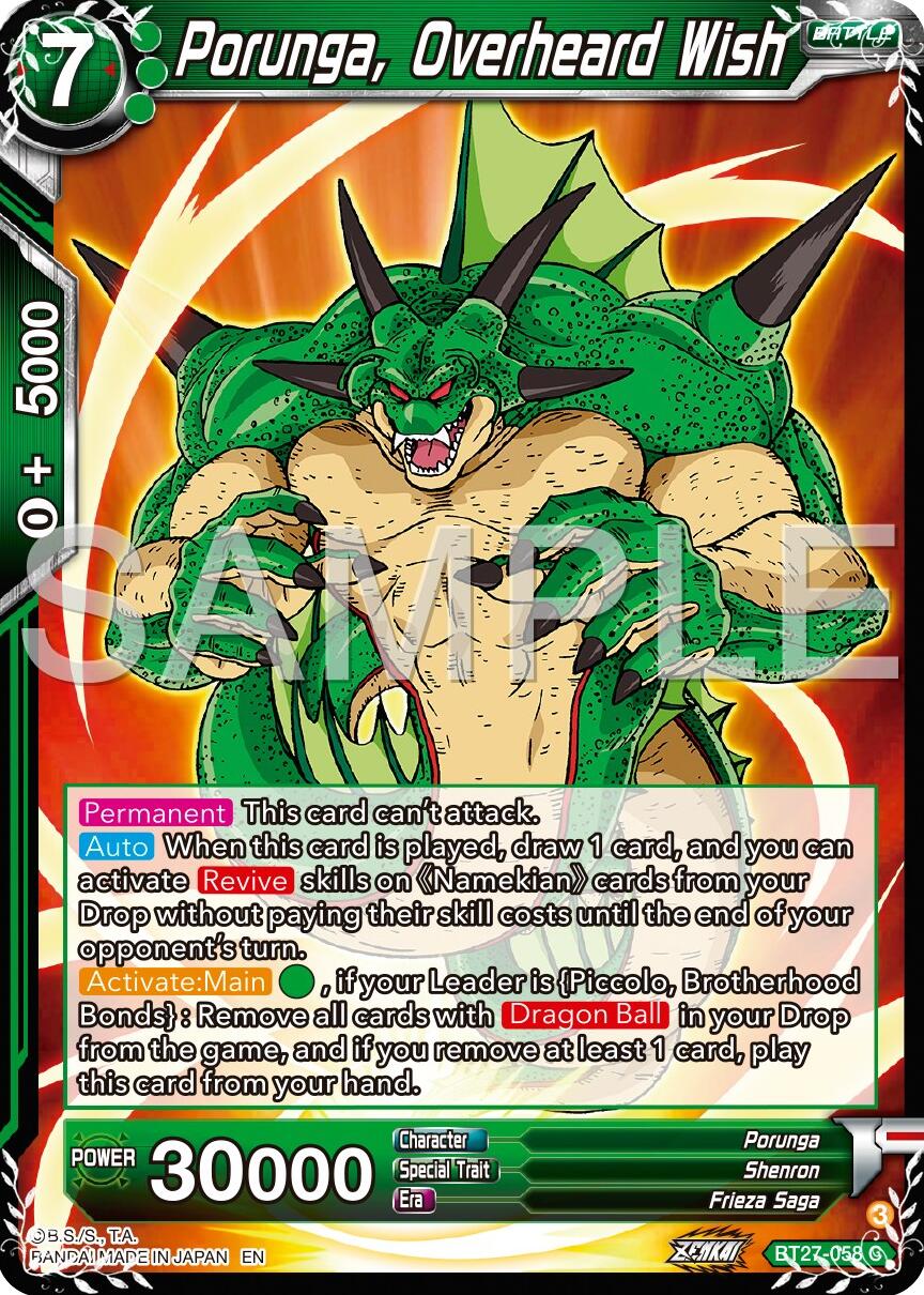 Porunga, Overheard Wish (BT27-058) [History of Z] | Pegasus Games WI