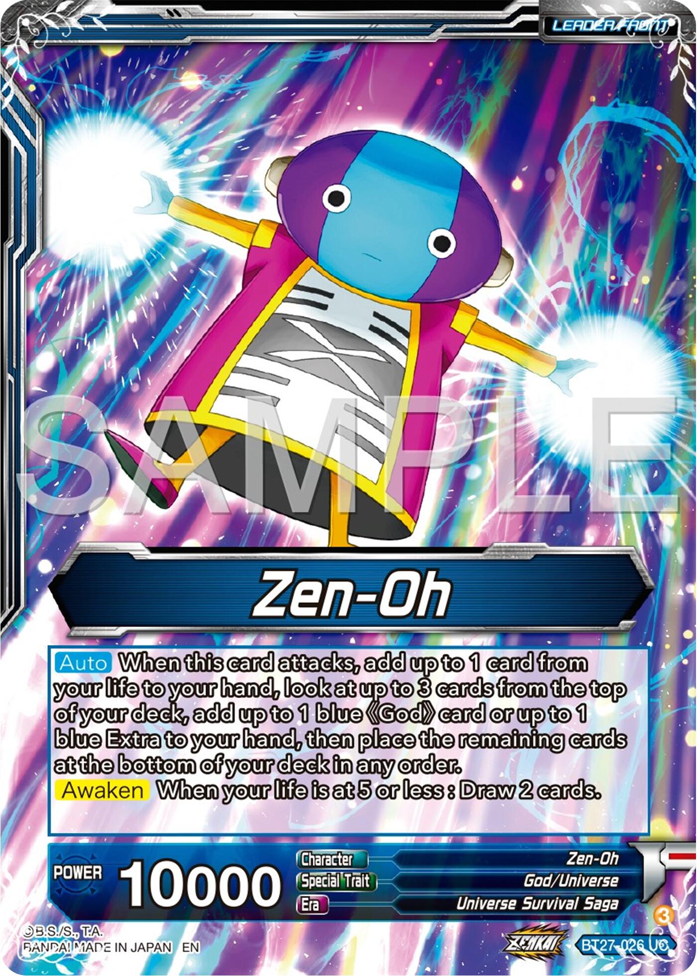 Zen-Oh // Zen-Oh, One Who Wipes Away (BT27-026) [History of Z] | Pegasus Games WI