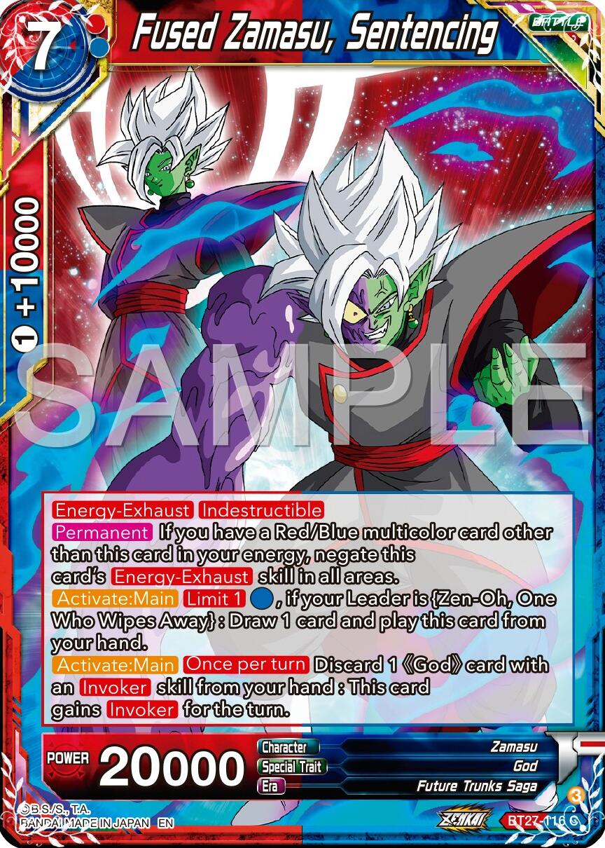 Fused Zamasu, Sentencing (BT27-116) [History of Z] | Pegasus Games WI