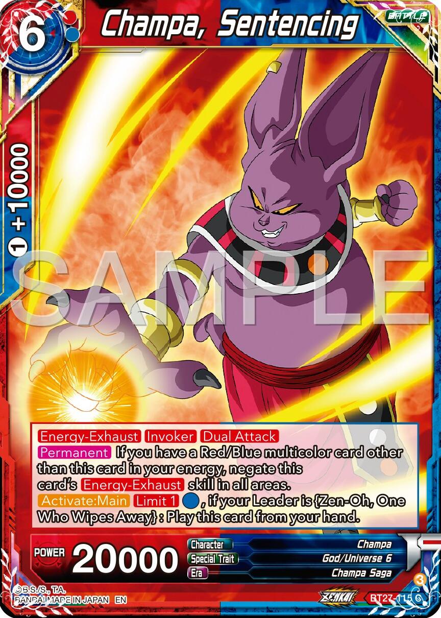 Champa, Sentencing (BT27-115) [History of Z] | Pegasus Games WI