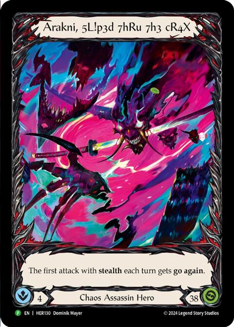 Arakni, 5L!p3d 7hRu 73h cR4X (Extended Art) [HER130] (Promo)  Cold Foil | Pegasus Games WI