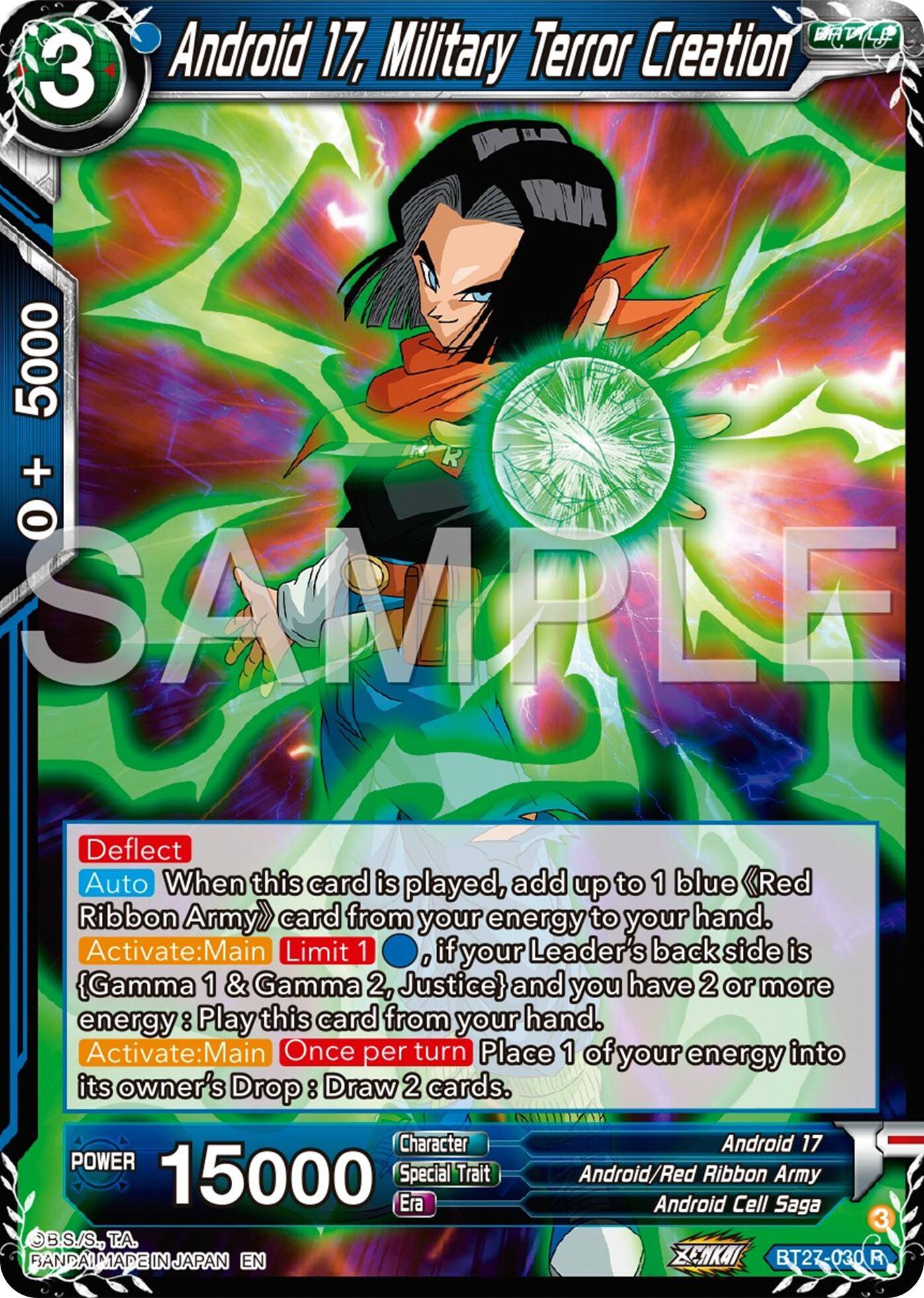Android 17, Military Terror Creation (BT27-030) [History of Z] | Pegasus Games WI