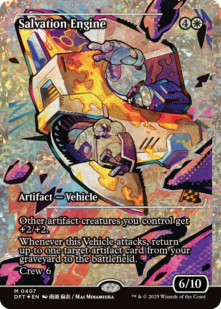 Salvation Engine (Showcase Fracture Foil) (Japanese) [Aetherdrift] | Pegasus Games WI