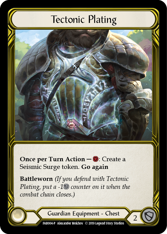 Tectonic Plating [FAB004-P] (Promo)  1st Edition Cold Foil - Golden | Pegasus Games WI