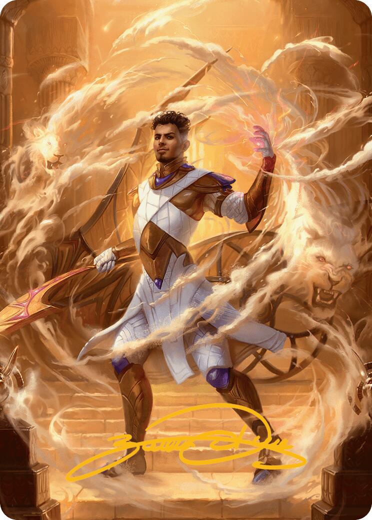 Basri, Tomorrow's Champion Art Card (Gold-Stamped Signature) [Aetherdrift Art Series] | Pegasus Games WI