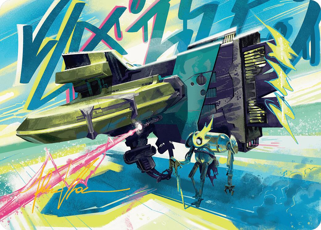 Salvation Engine Art Card (Gold-Stamped Signature) [Aetherdrift Art Series] | Pegasus Games WI
