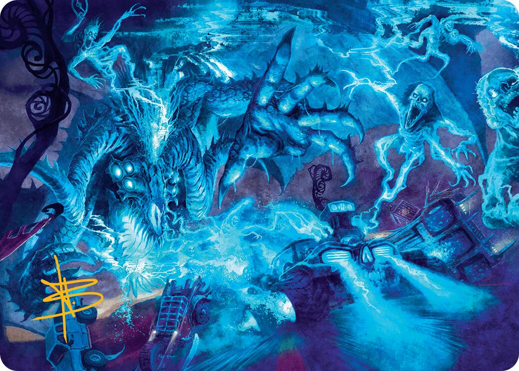 The Speed Demon Art Card (Gold-Stamped Signature) [Aetherdrift Art Series] | Pegasus Games WI