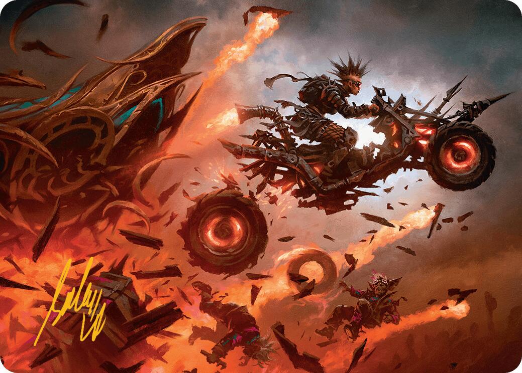 Gastal Blockbuster Art Card (Gold-Stamped Signature) [Aetherdrift Art Series] | Pegasus Games WI