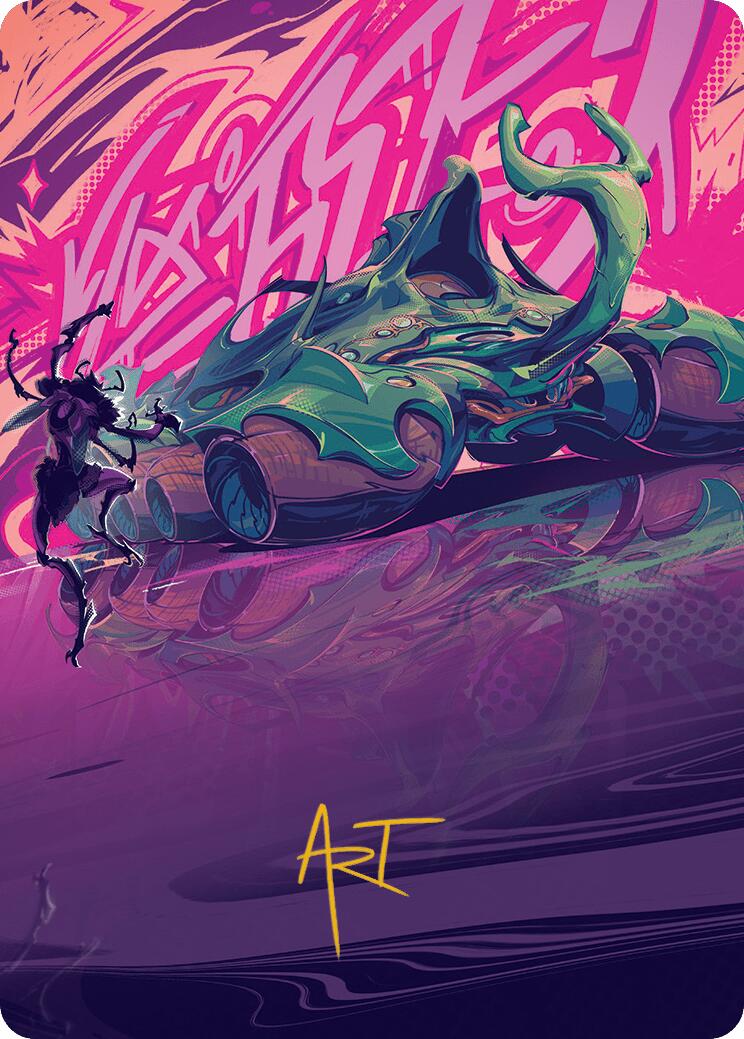 Earthrumbler Art Card (Gold-Stamped Signature) [Aetherdrift Art Series] | Pegasus Games WI