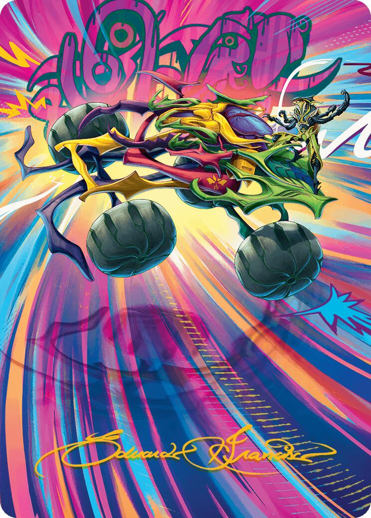 Thunderous Velocipede Art Card (Gold-Stamped Signature) [Aetherdrift Art Series] | Pegasus Games WI