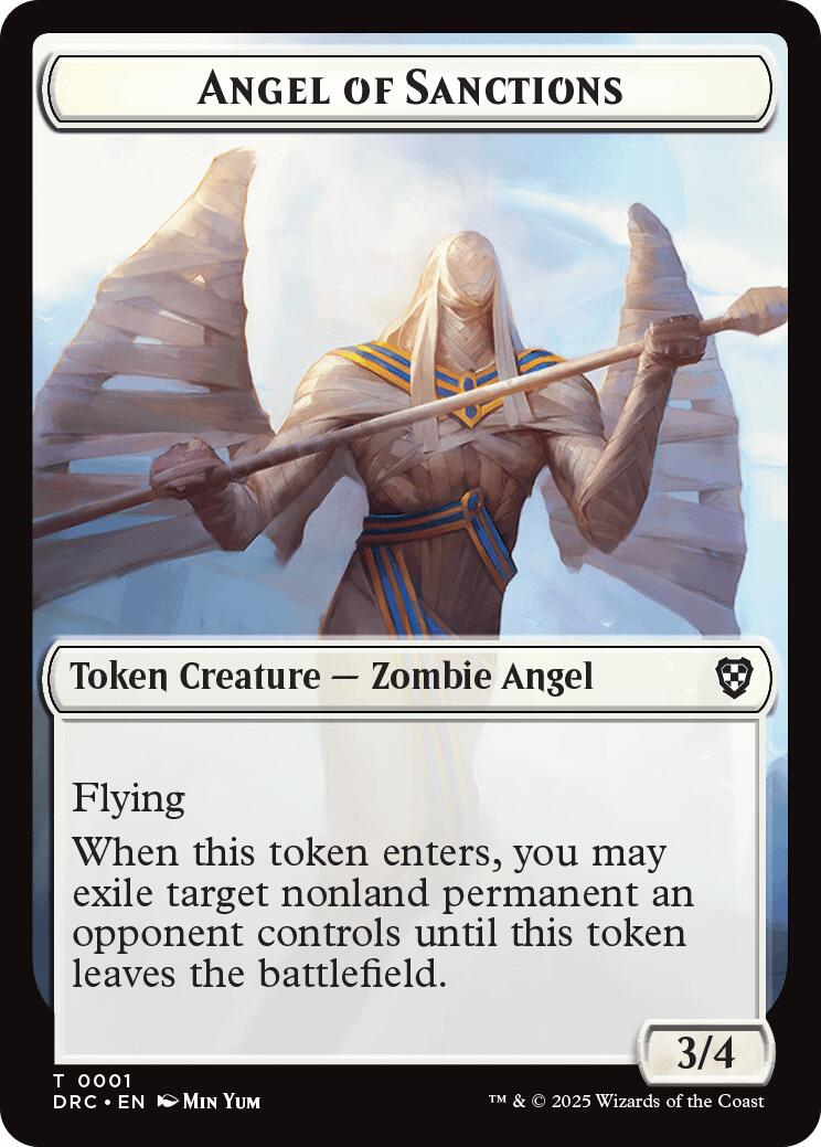 Angel of Sanctions // Vizier of Many Faces Double-Sided Token [Aetherdrift Commander] | Pegasus Games WI