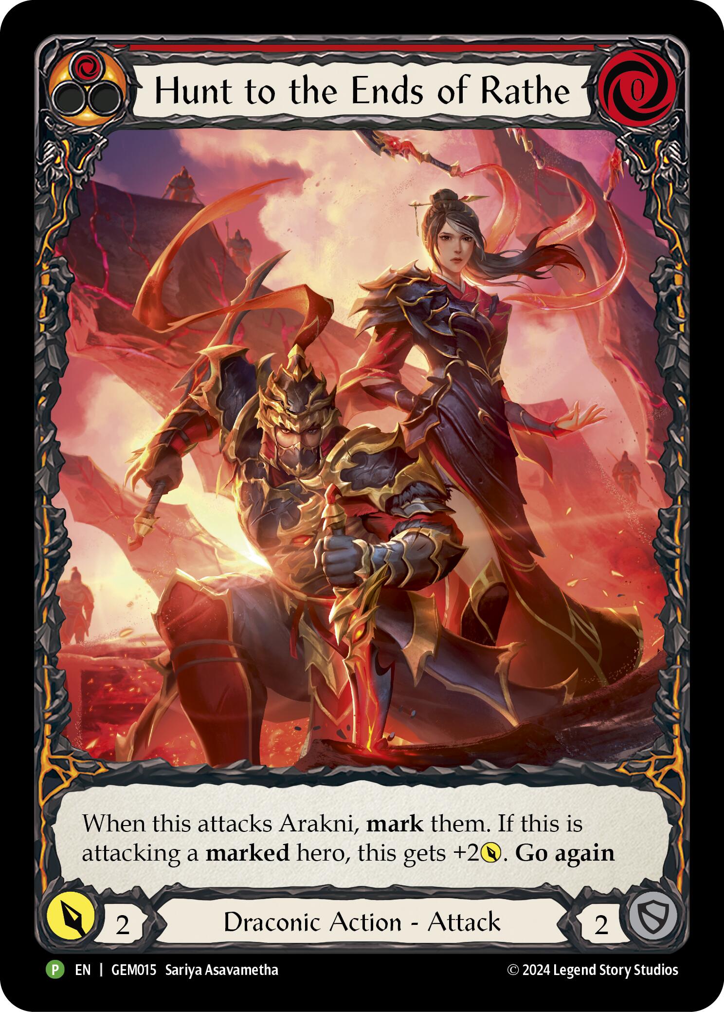 Hunt to the Ends of Rathe (Red) [GEM015] (GEM Pack 1)  Rainbow Foil | Pegasus Games WI
