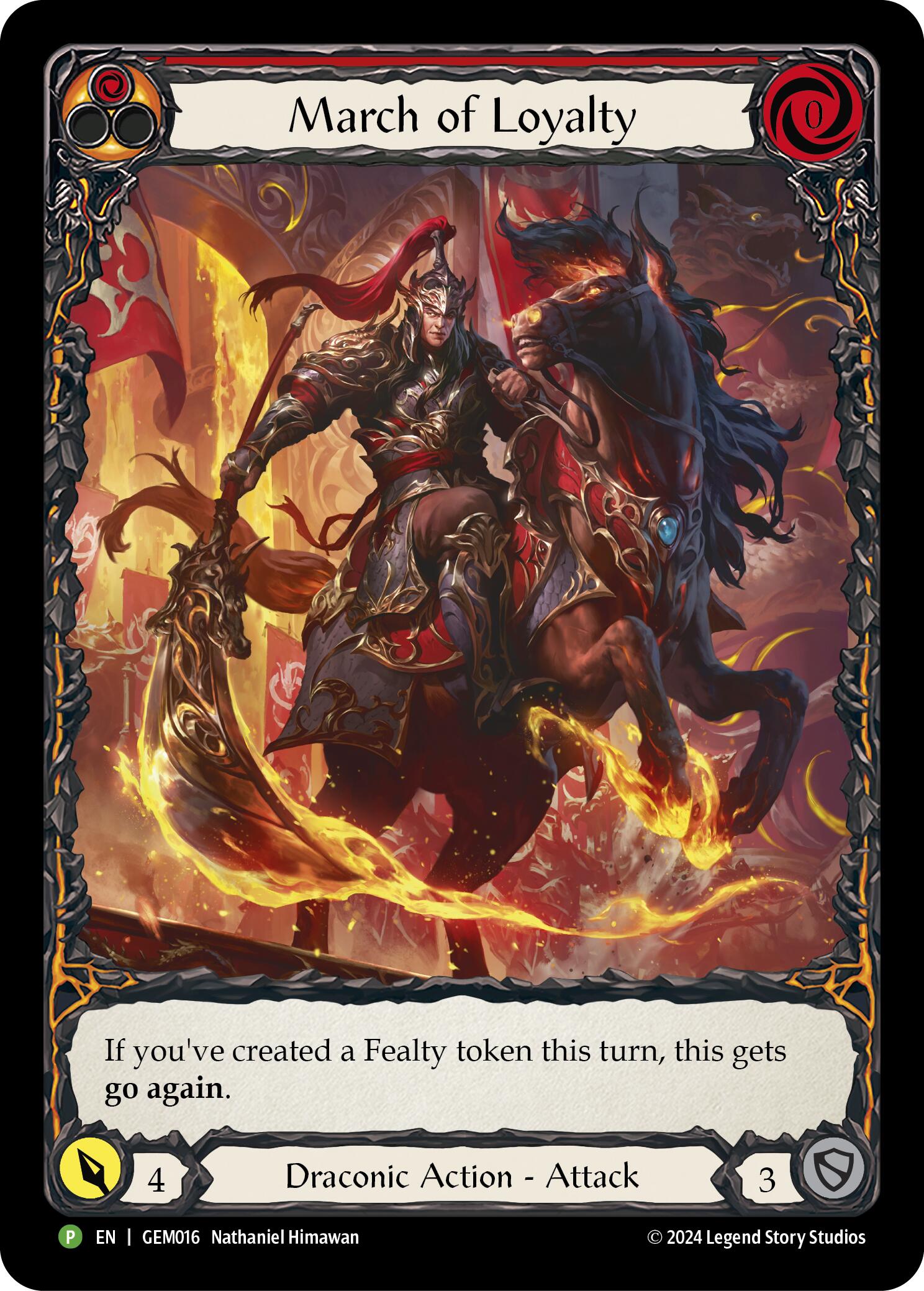 March of Loyalty (Red) [GEM016] (GEM Pack 1)  Rainbow Foil | Pegasus Games WI