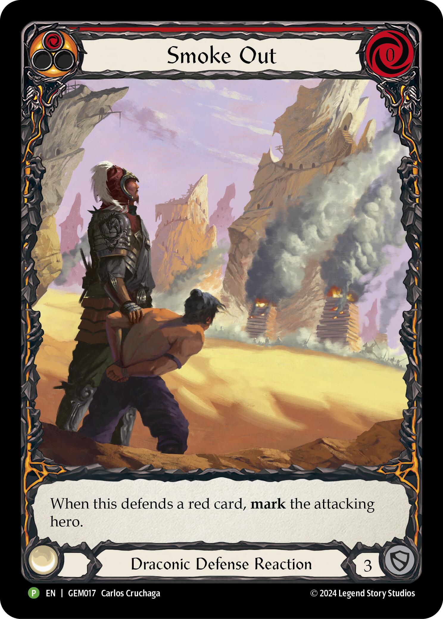 Smoke Out (Red) [GEM017] (GEM Pack 1)  Rainbow Foil | Pegasus Games WI