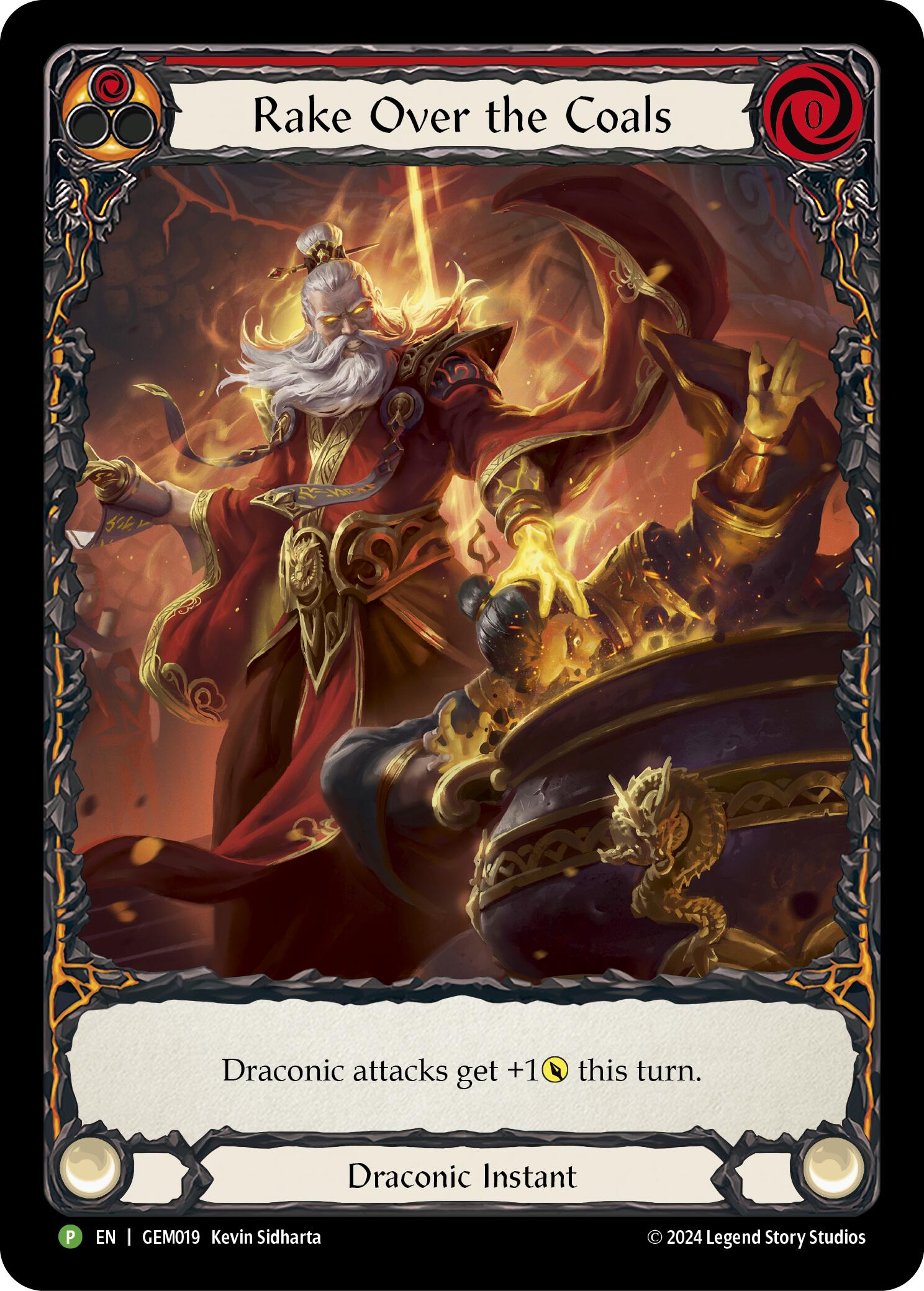Rake Over the Coals (Red) [GEM019] (GEM Pack 1)  Rainbow Foil | Pegasus Games WI
