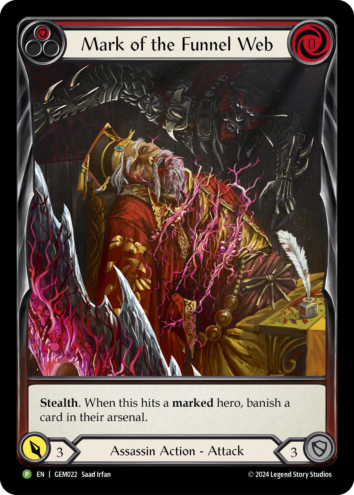 Mark of the Funnel Web (Red) [GEM022] (GEM Pack 1)  Rainbow Foil | Pegasus Games WI