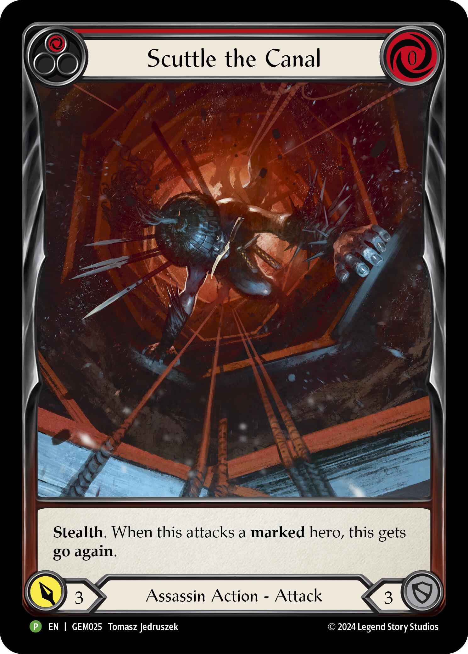 Scuttle the Canal (Red) [GEM025] (GEM Pack 1)  Rainbow Foil | Pegasus Games WI