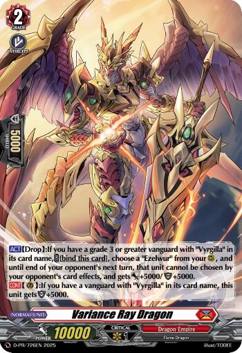 Variance Ray Dragon (Foil) (D-PR/726EN) [D Promo Cards] | Pegasus Games WI