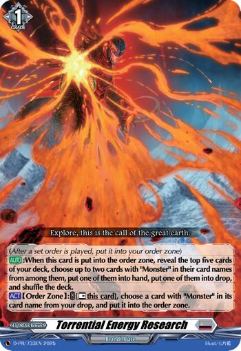 Torrential Energy Research (D-PR/733EN) [D Promo Cards] | Pegasus Games WI