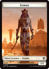 Timeless Dragon // Zombie (0003) Double-Sided Token [Aetherdrift Tokens] | Pegasus Games WI