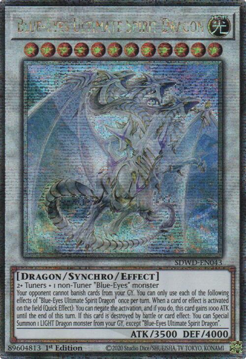 Blue-Eyes Ultimate Spirit Dragon (Quarter Century Secret Rare) [SDWD-EN043] Quarter Century Secret Rare | Pegasus Games WI