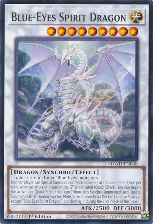 Blue-Eyes Spirit Dragon [SDWD-EN038] Common | Pegasus Games WI