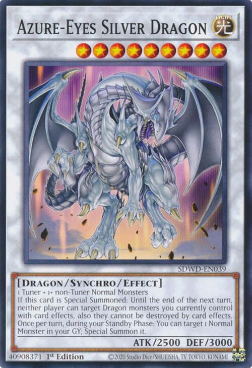 Azure-Eyes Silver Dragon [SDWD-EN039] Common | Pegasus Games WI
