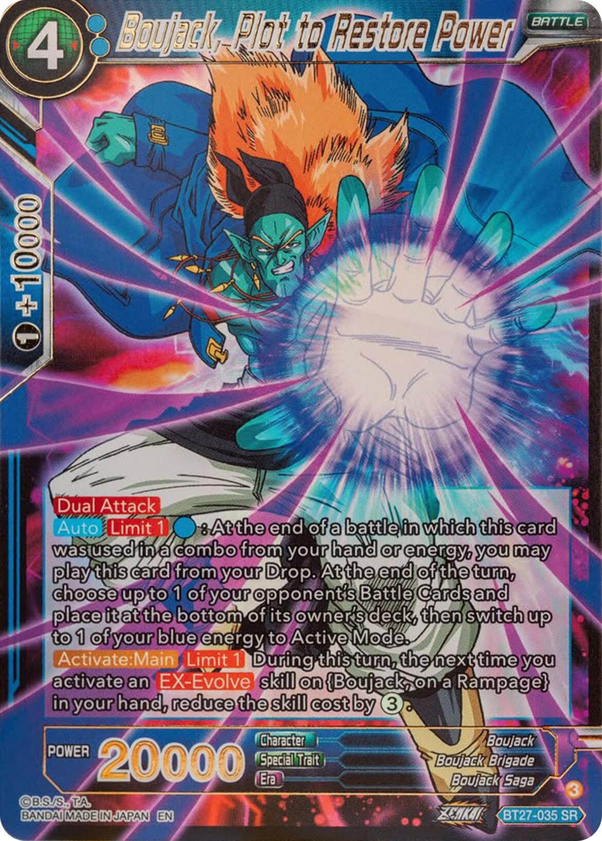 Boujack, Plot to Restore Power (BT27-035) [History of Z] | Pegasus Games WI