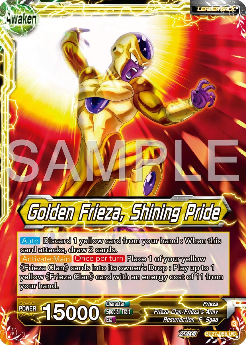 Frieza // Golden Frieza, Shining Pride (BT27-065) [History of Z] | Pegasus Games WI