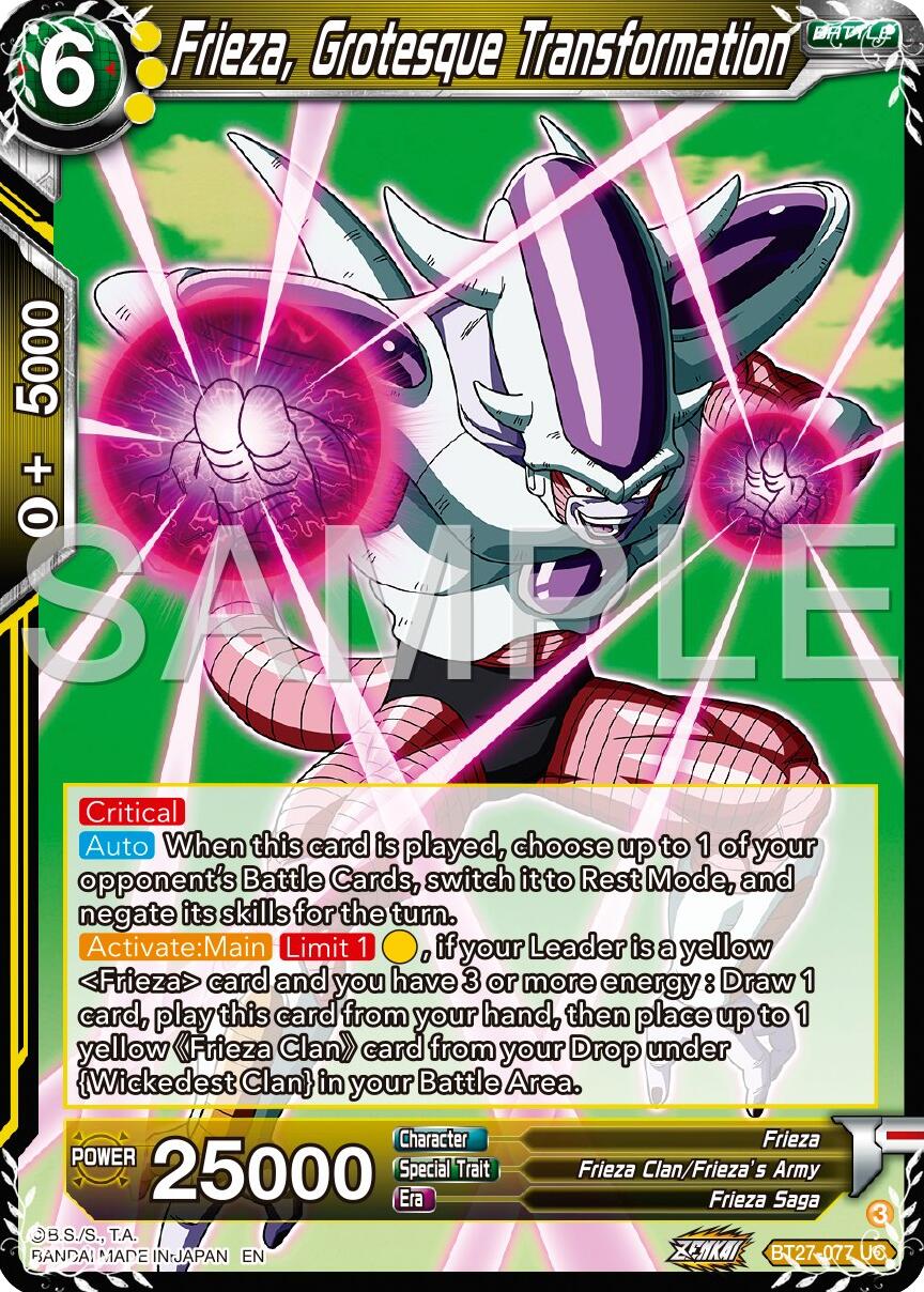 Frieza, Grotesque Transfornation (BT27-077) [History of Z] | Pegasus Games WI