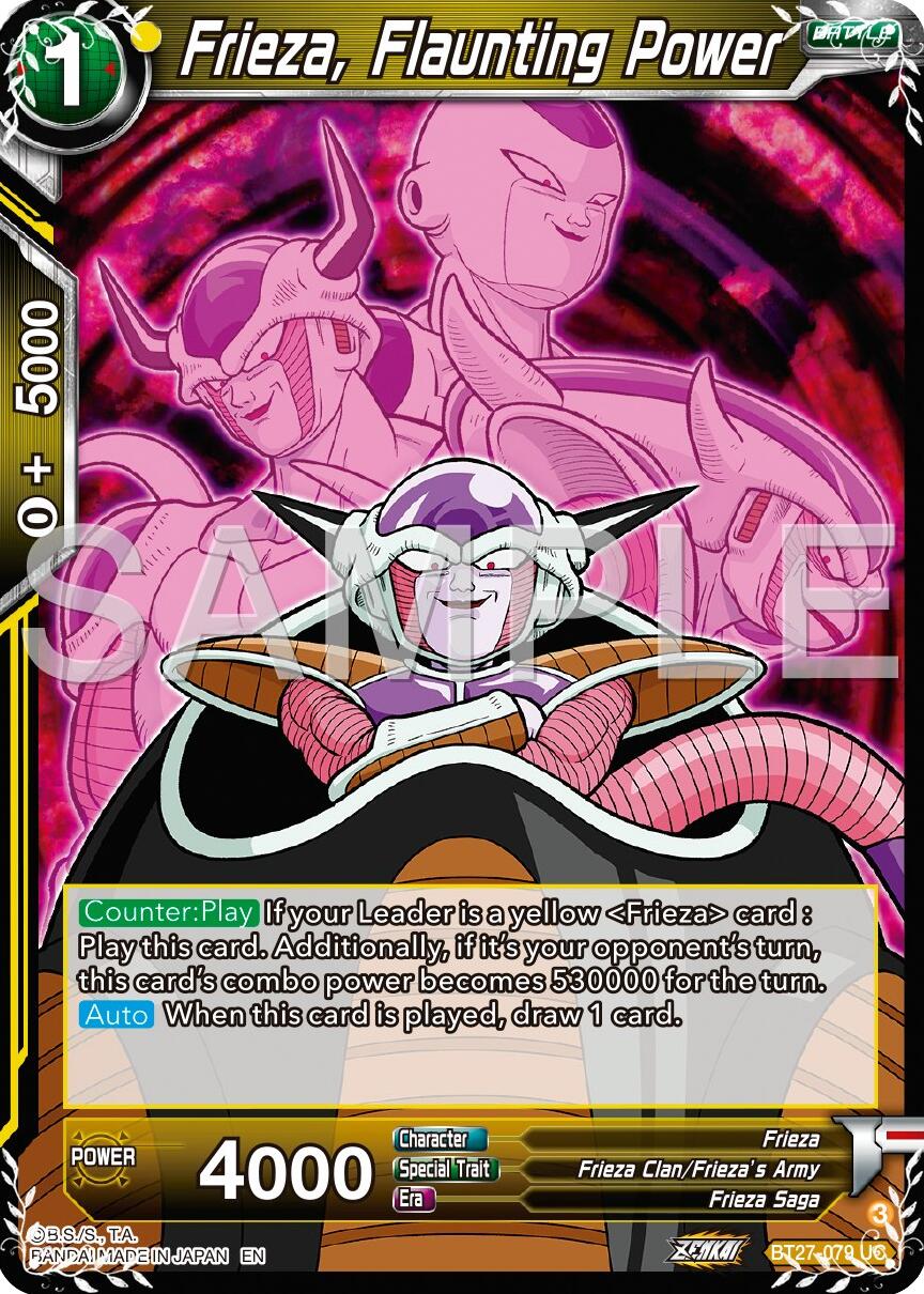 Frieza, Flaunting Power (BT27-079) [History of Z] | Pegasus Games WI