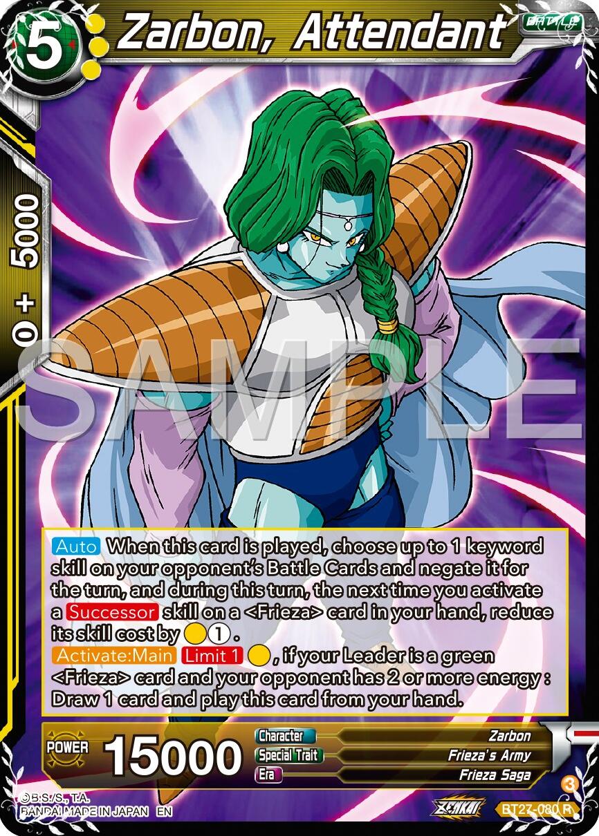 Zarbon, Attendant (BT27-080) [History of Z] | Pegasus Games WI