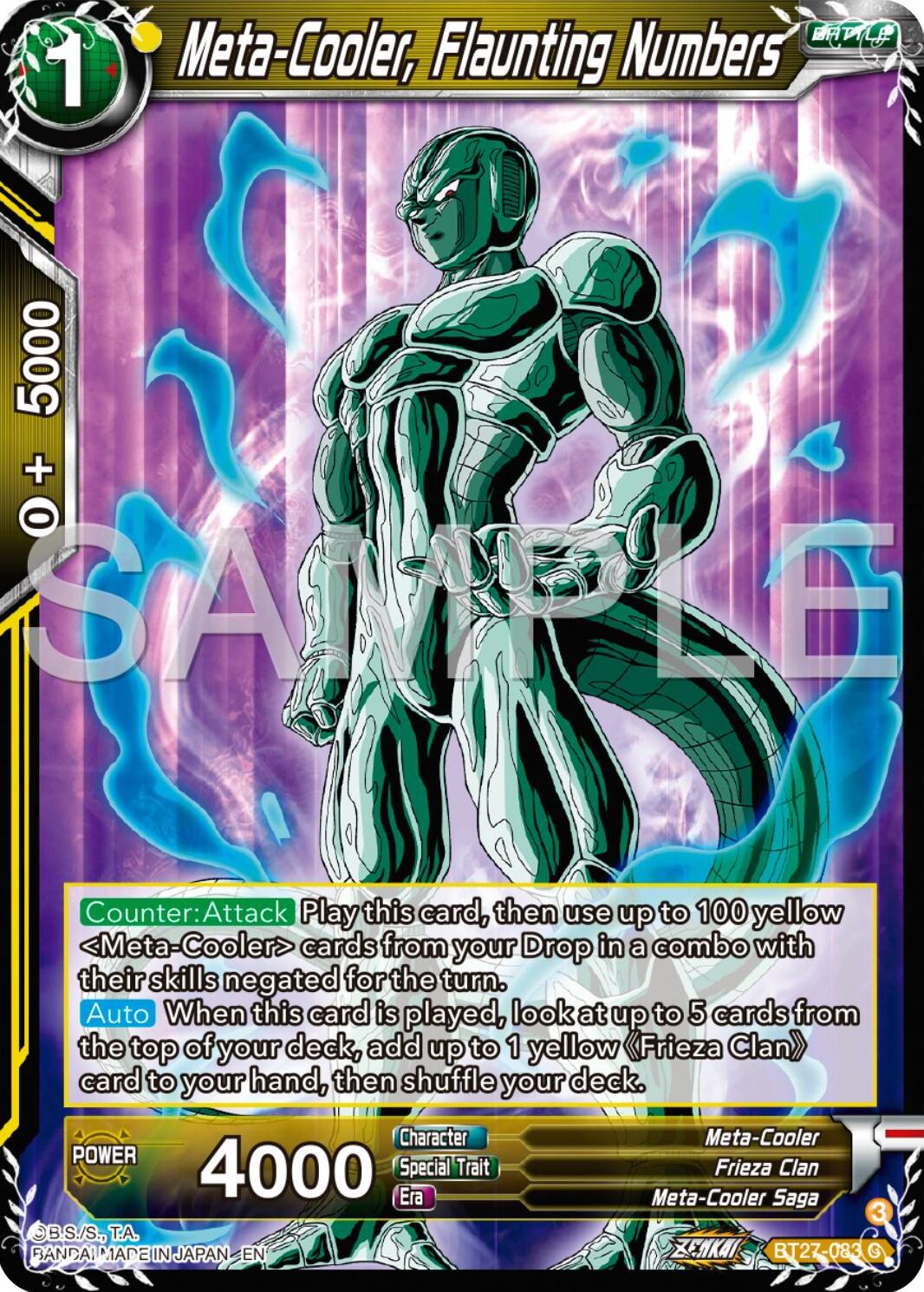 Meta-Cooler, Flaunting Numbers (BT27-083) [History of Z] | Pegasus Games WI