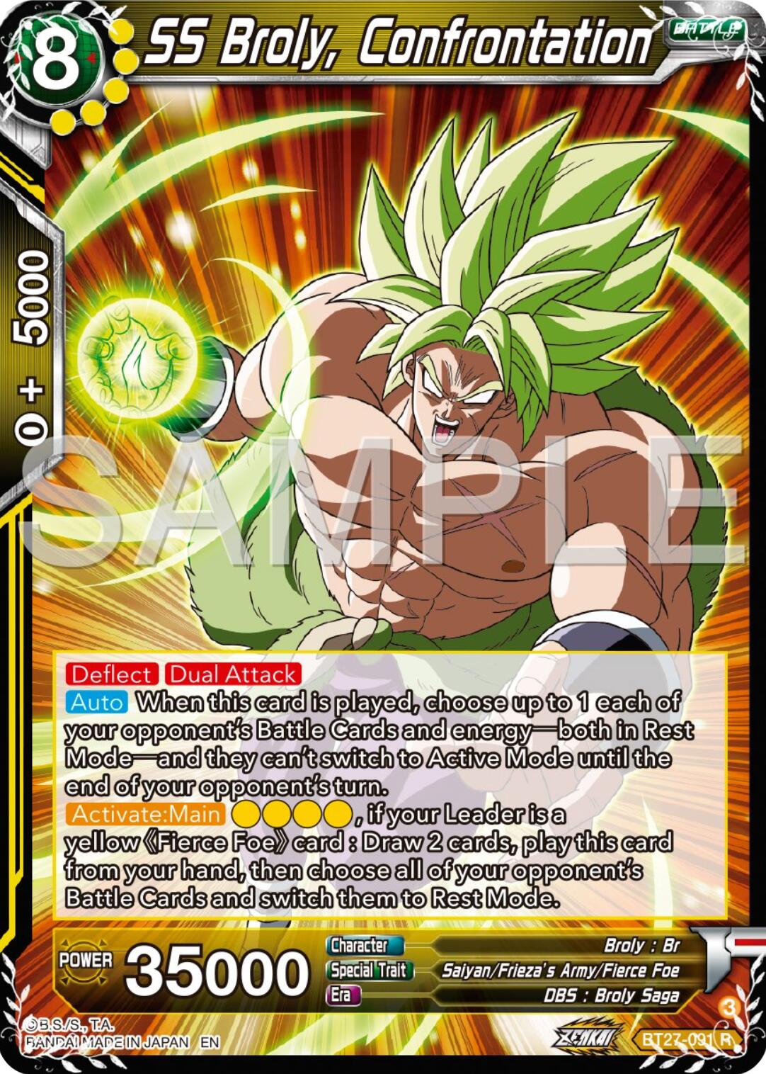 SS Broly, Confrontation (BT27-091) [History of Z] | Pegasus Games WI