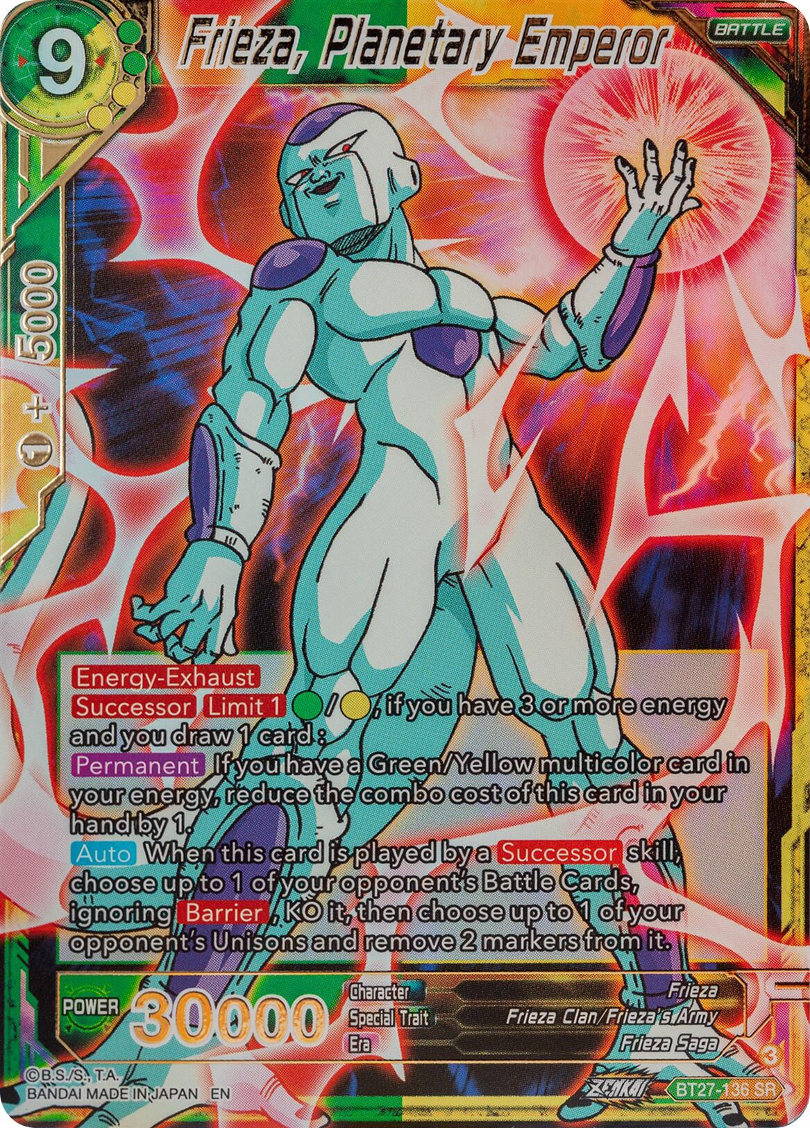 Frieza, Planetary Emperor (BT27-136) [History of Z] | Pegasus Games WI