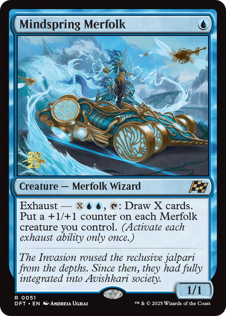 Mindspring Merfolk [Aetherdrift Prerelease Promos] | Pegasus Games WI