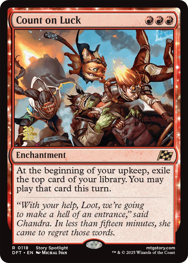 Count on Luck [Aetherdrift Prerelease Promos] | Pegasus Games WI