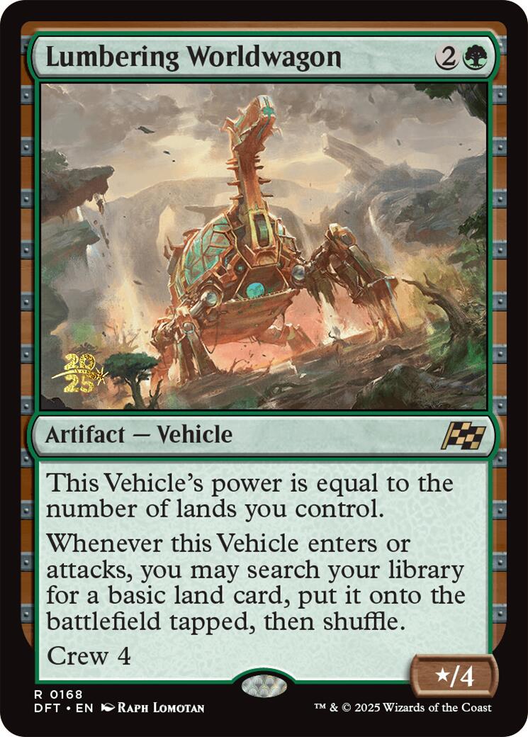 Lumbering Worldwagon [Aetherdrift Prerelease Promos] | Pegasus Games WI