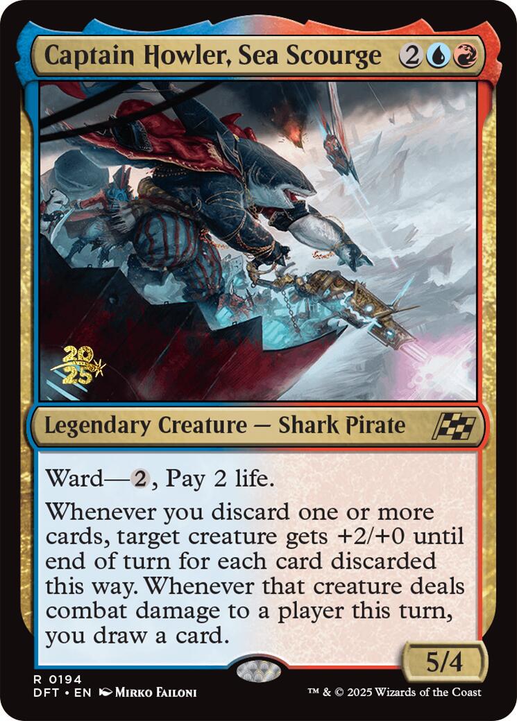 Captain Howler, Sea Scourge [Aetherdrift Prerelease Promos] | Pegasus Games WI