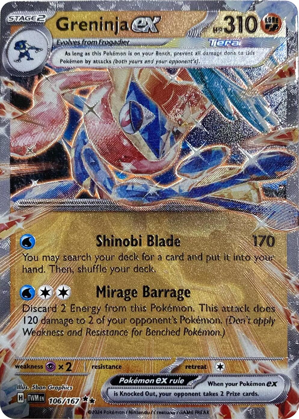 Greninja ex (106/167) (GameStop Metal Card) [Miscellaneous Cards] | Pegasus Games WI