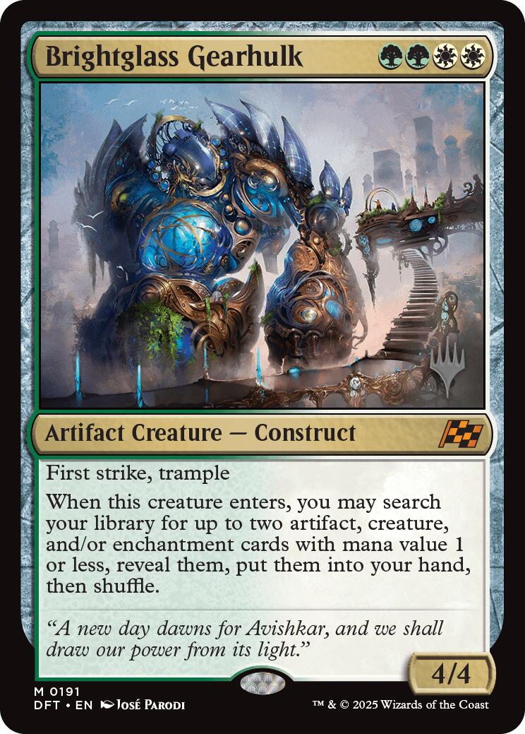 Brightglass Gearhulk (Promo Pack) [Aetherdrift Promos] | Pegasus Games WI