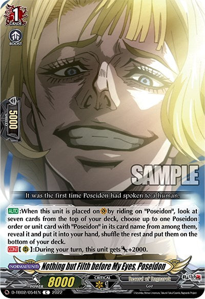 Nothing but Filth before My Eyes, Poseidon (D-TB02/054EN) [Record of Ragnarok] | Pegasus Games WI